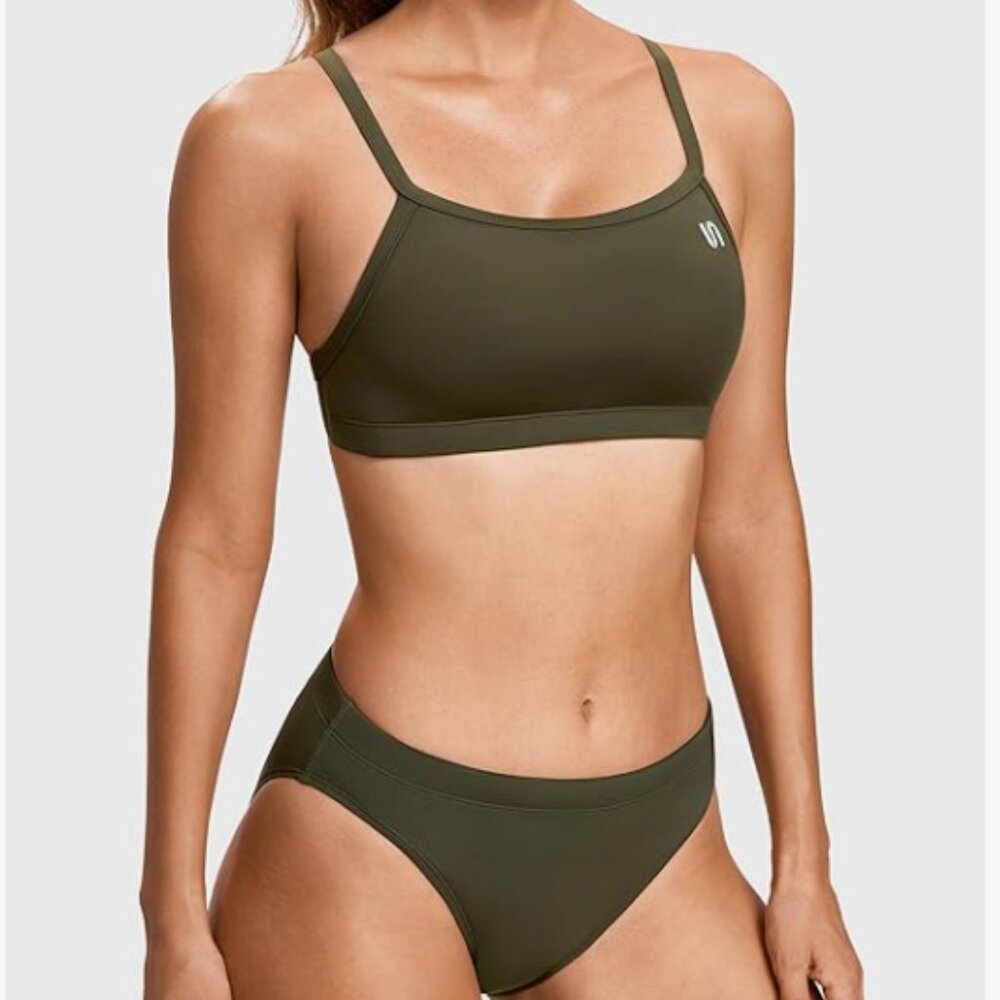 NWT Syrokan Olive Green Bikini Swimsuit